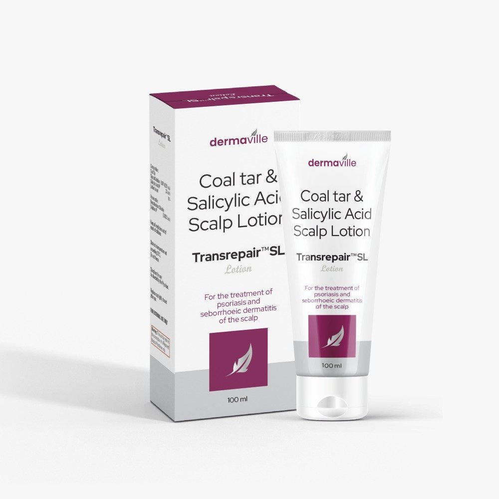 Transrepair SL Body Lotion Psoriasis Seborrheic Dermatitis Scalp Treatment Coal Tar Salicylic Acid Nourishing Moisturising