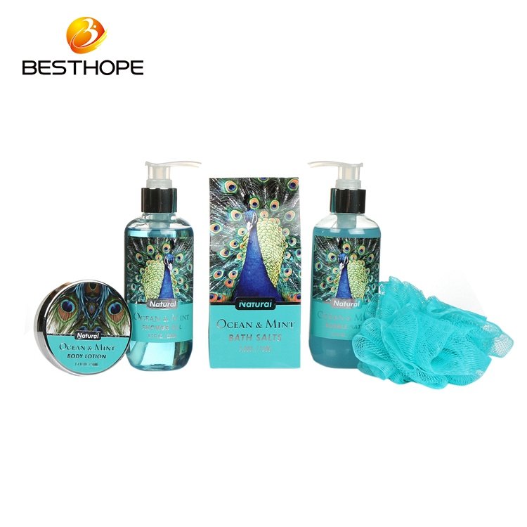 Body Cream And Body Lotion beautiful cleaning Bath Gift Set With Ceramic Tub
