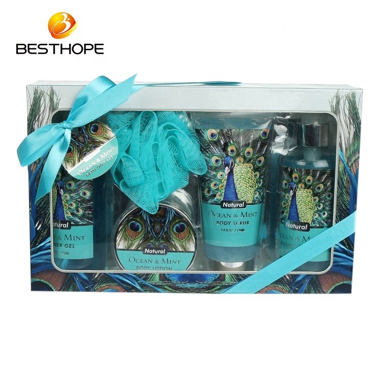 Body Cream And Body Lotion beautiful cleaning Bath Gift Set With Ceramic Tub