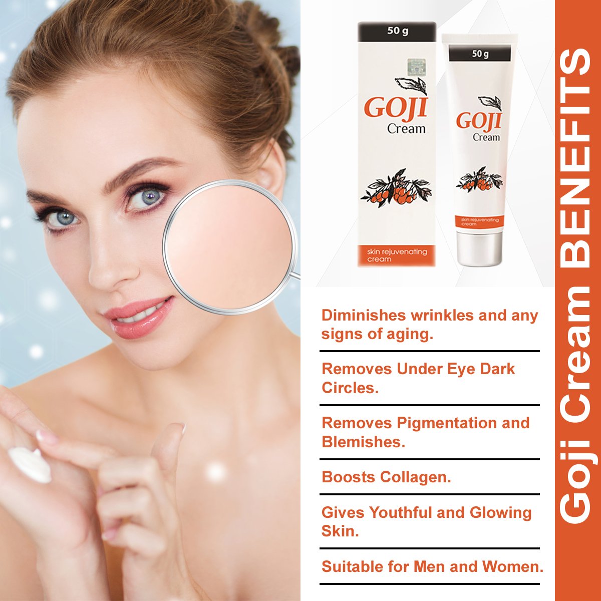 Hot selling Goji Herbal Anti Wrinkle Cream Skin Rejuvenating skin care herbal products lotion