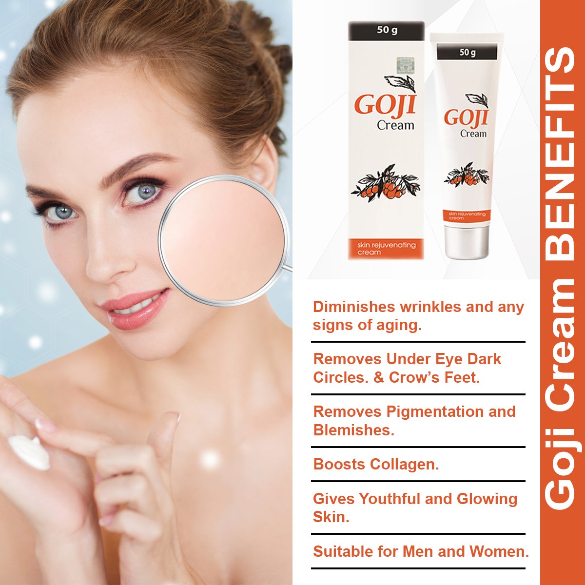 Hot selling Goji Herbal Anti Wrinkle Cream Skin Rejuvenating skin care herbal products lotion