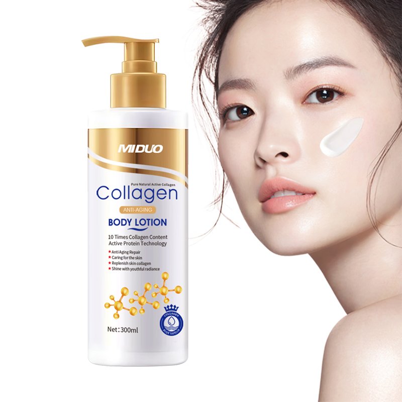 OEM Factory Wholesales Sample 300ML Anti Aging Repair Skin Caring Skin Replenish Skin Body Lotion Collagen Body Lotion