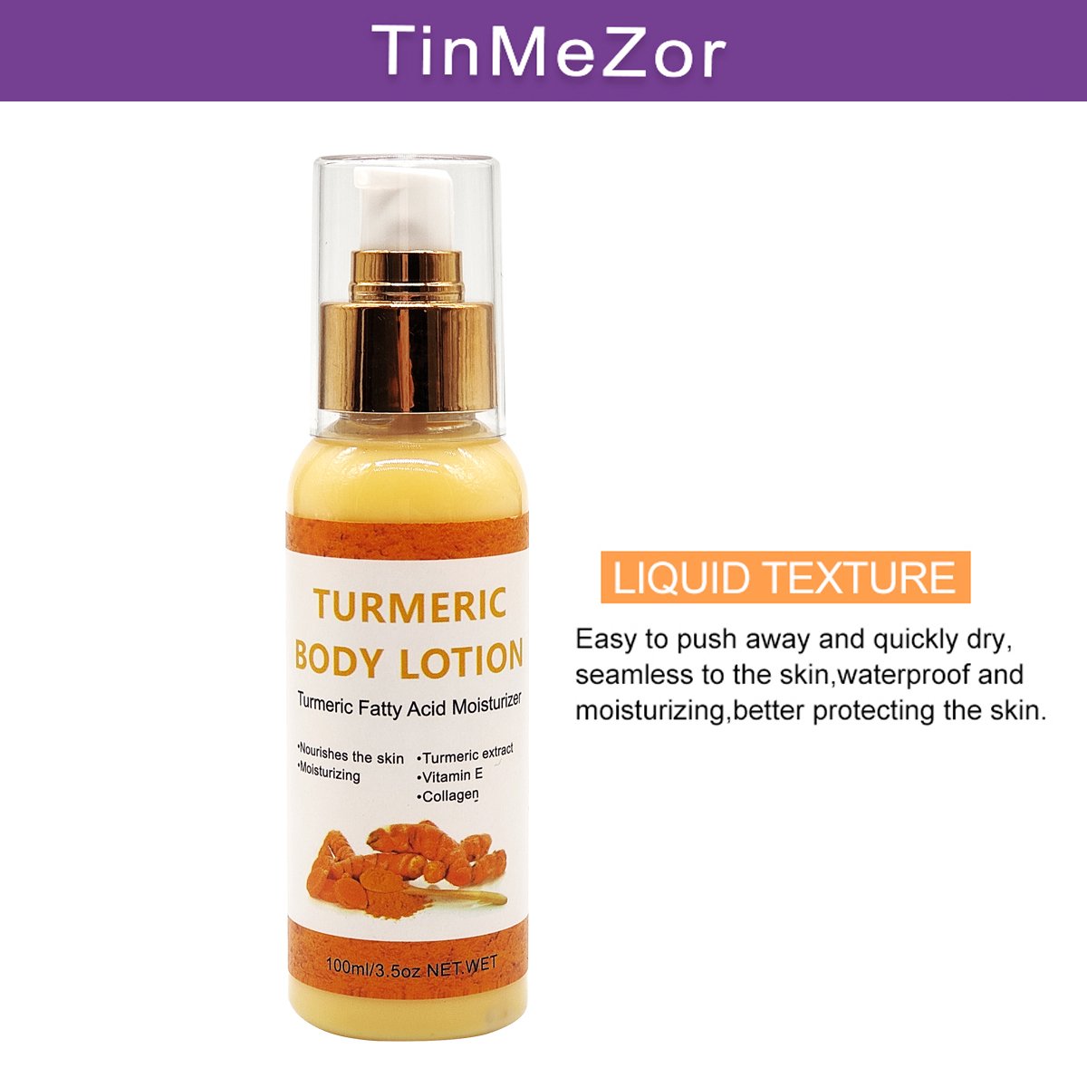 Gold & Brown Gold Shimmer Body Luminizer Smooth Highlighter Summer Taning Makeup With Turmeric Body Lotion Set