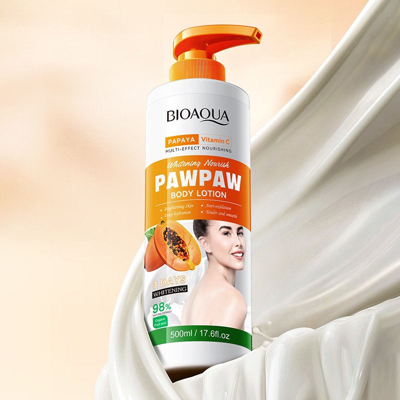 OEM BIOAQUA Hot Sale Wholesale Pawpaw Vitamin C Whitening Body Lotion Deep Nourishing Brightening Skin Tone Body Lotion