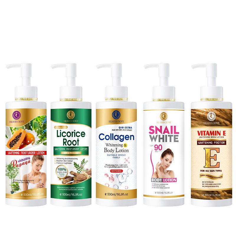 Wholesale 500ml Organic Moisturizing Brightening Collagen Skin Whitening Body Lotion For Sale