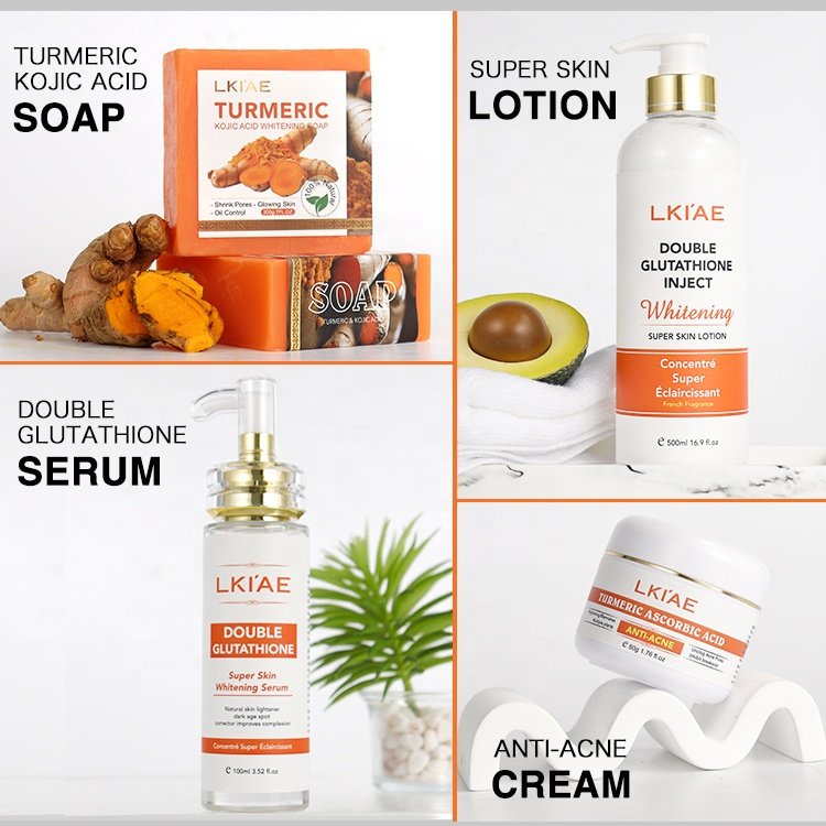 Natural Cosmetic Product Black Women Rejuvenating Whitening Skin Care Set Custom Logo Body Facial Kit