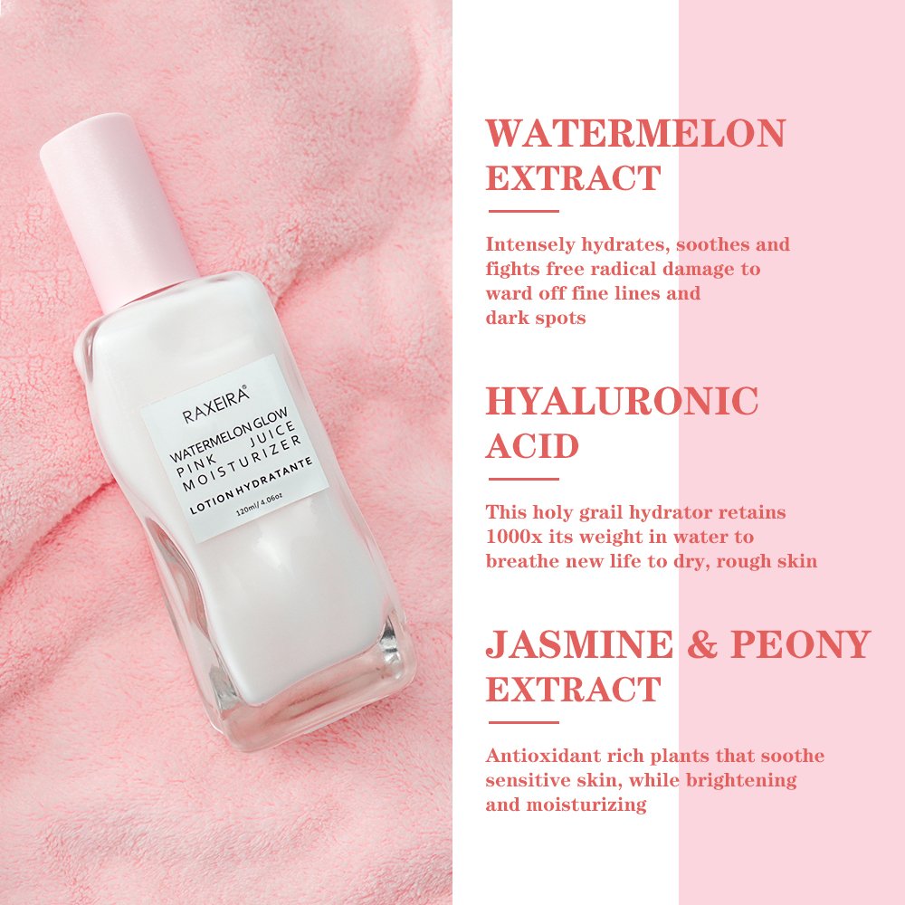 OEM ODM Whitening Lotion Pink Juice Moisturizing Face Cream Body Lotions For Women Watermelon Glow Moisturizer Lotion
