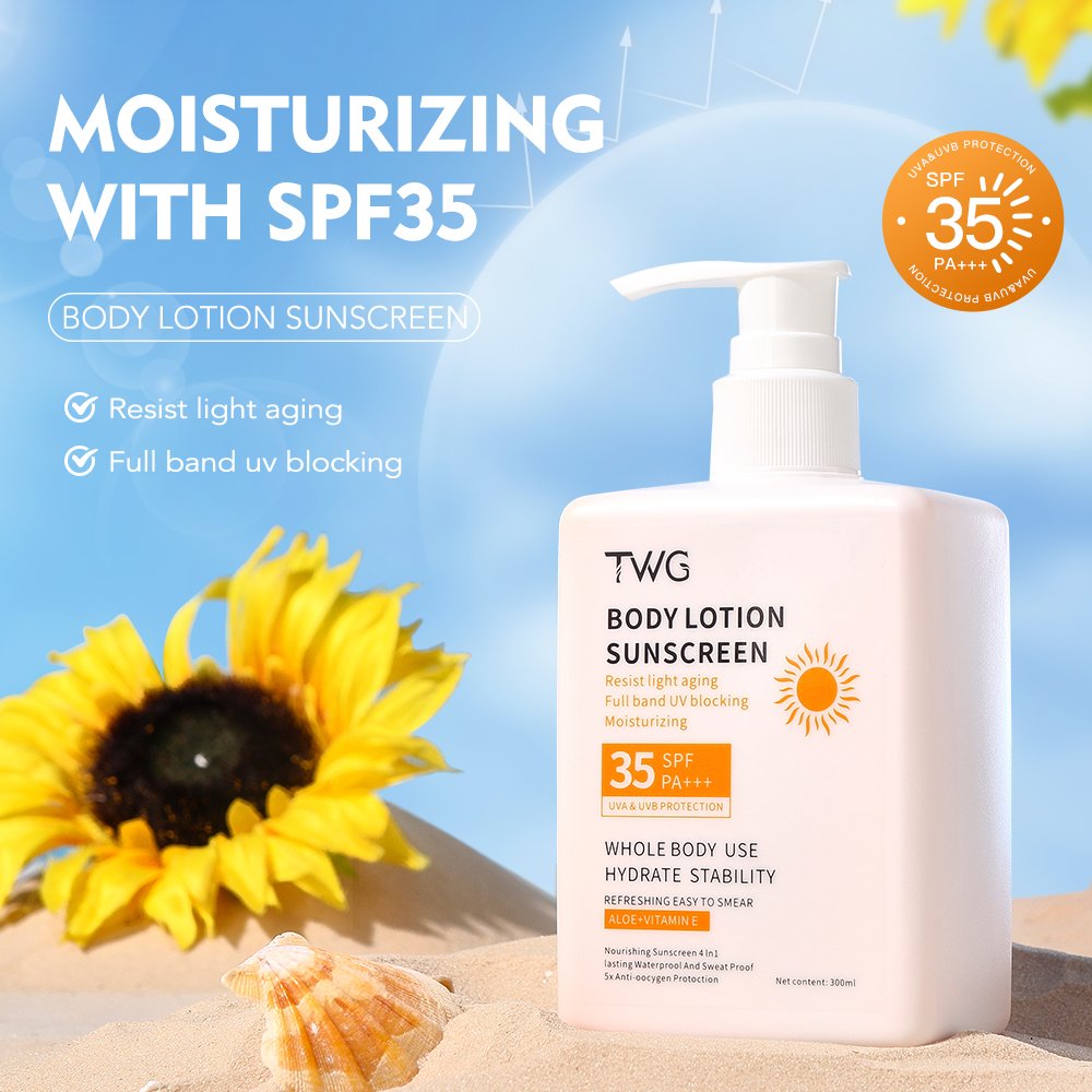 TWG Private Label Body Lotion and Cream Sun Block Cream Ordinary Skincare SPF35+ Sunblock PA+++ Sun Screen Body Lotion