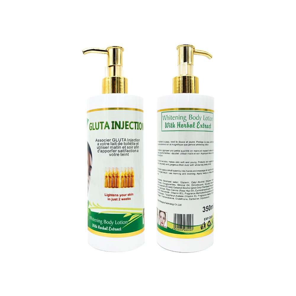 OEM Customize LOGO Natural Herbal Extracts Lighten Body Lotion Soothing Hydration Bleaching Whitening Lotion