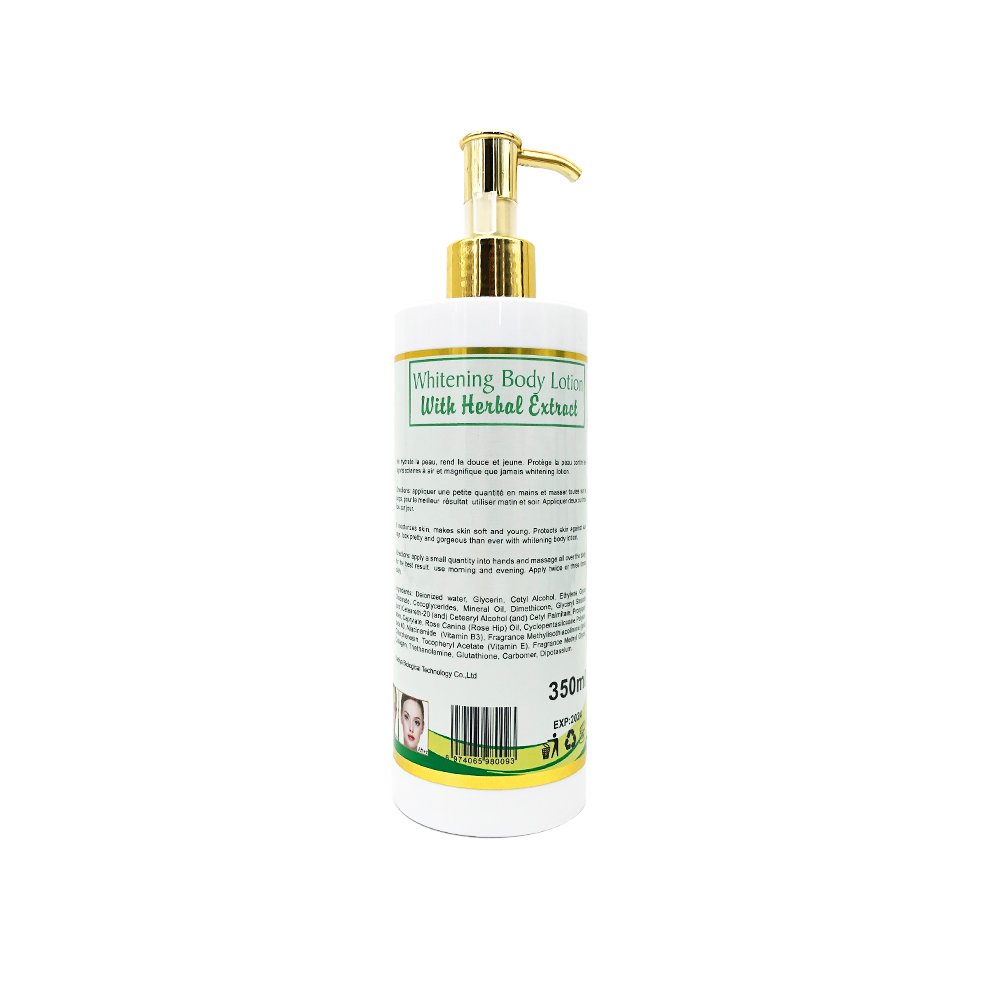 OEM Customize LOGO Natural Herbal Extracts Lighten Body Lotion Soothing Hydration Bleaching Whitening Lotion