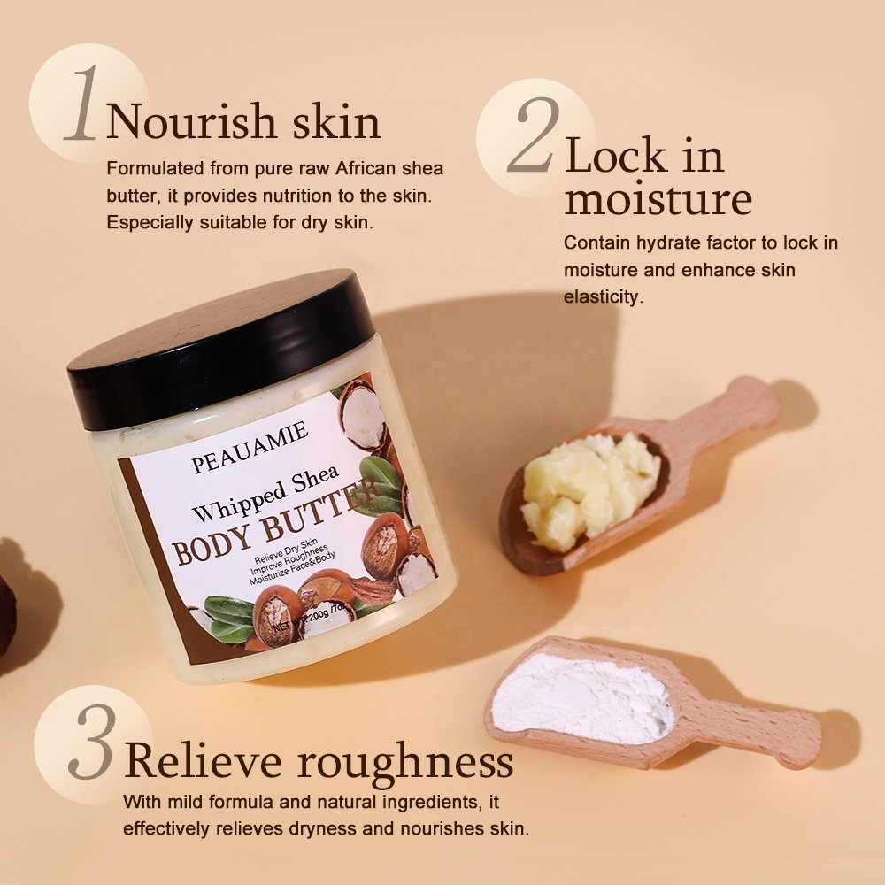 Custom Dry Skin Moisturizing Nourishing Brighten Refined Organic Shea Body Butter Lotion