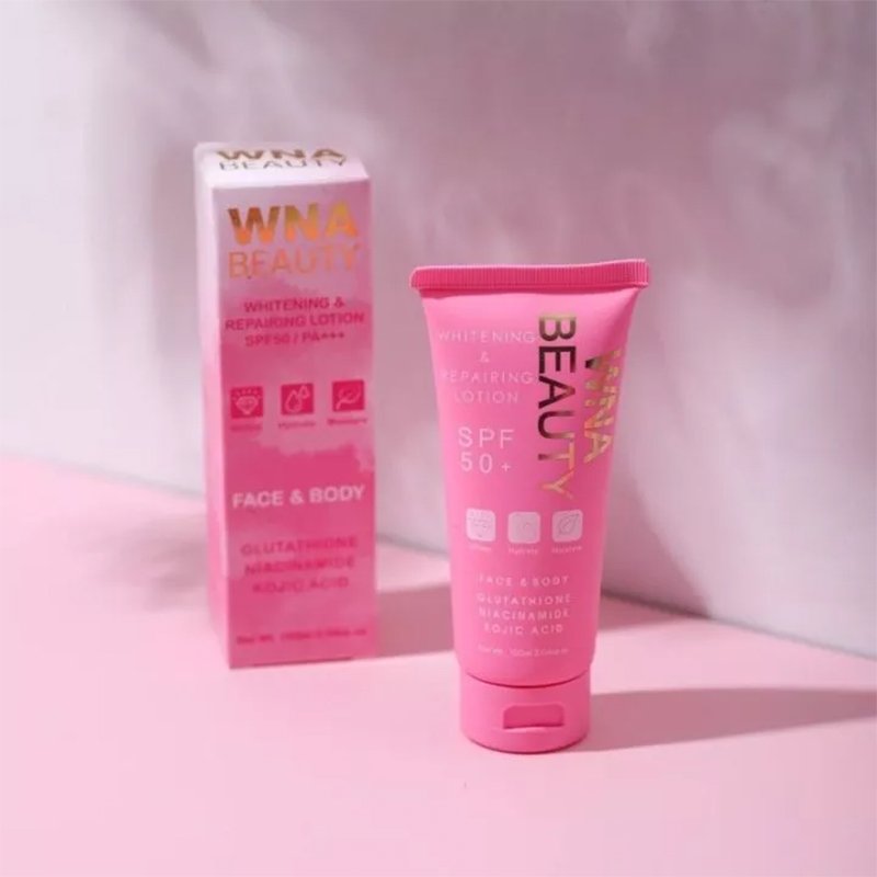 High Quality OEM Supply WNA Repairing & Whitening Body Lotion for Sunblock SPF 50++ and Skin Protection
