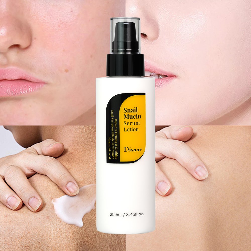 Disaar Snail Mucin Serum Lotion Ceramide Face Cream & Lotion Repair Brighten Skin Lightening Body Firming Facial Lotion
