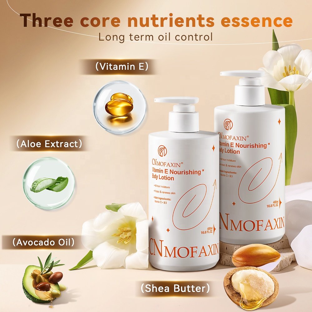 Black skin whitening body lotion Vitamin E body Lotion