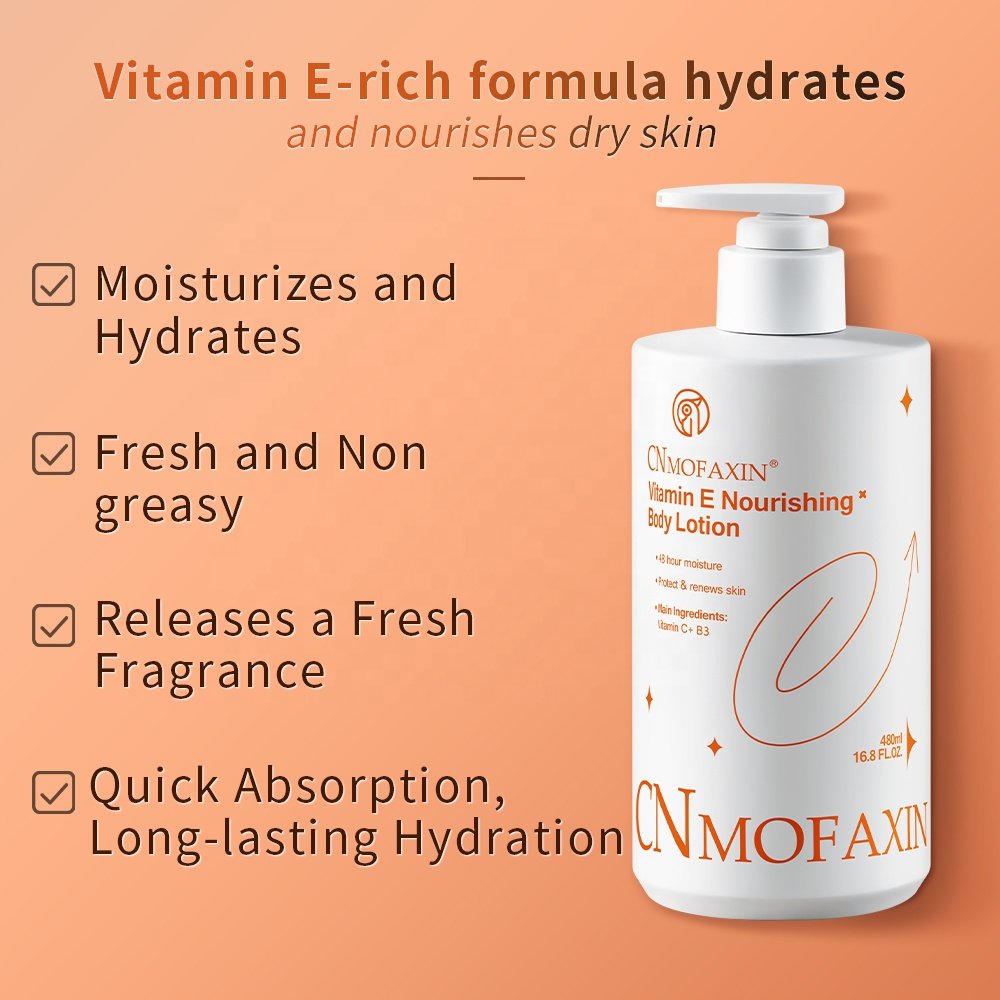Black skin whitening body lotion Vitamin E body Lotion