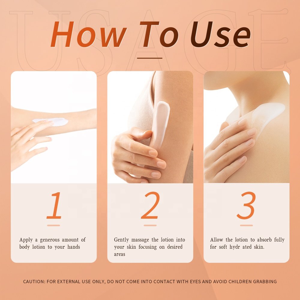 Black skin whitening body lotion Vitamin E body Lotion