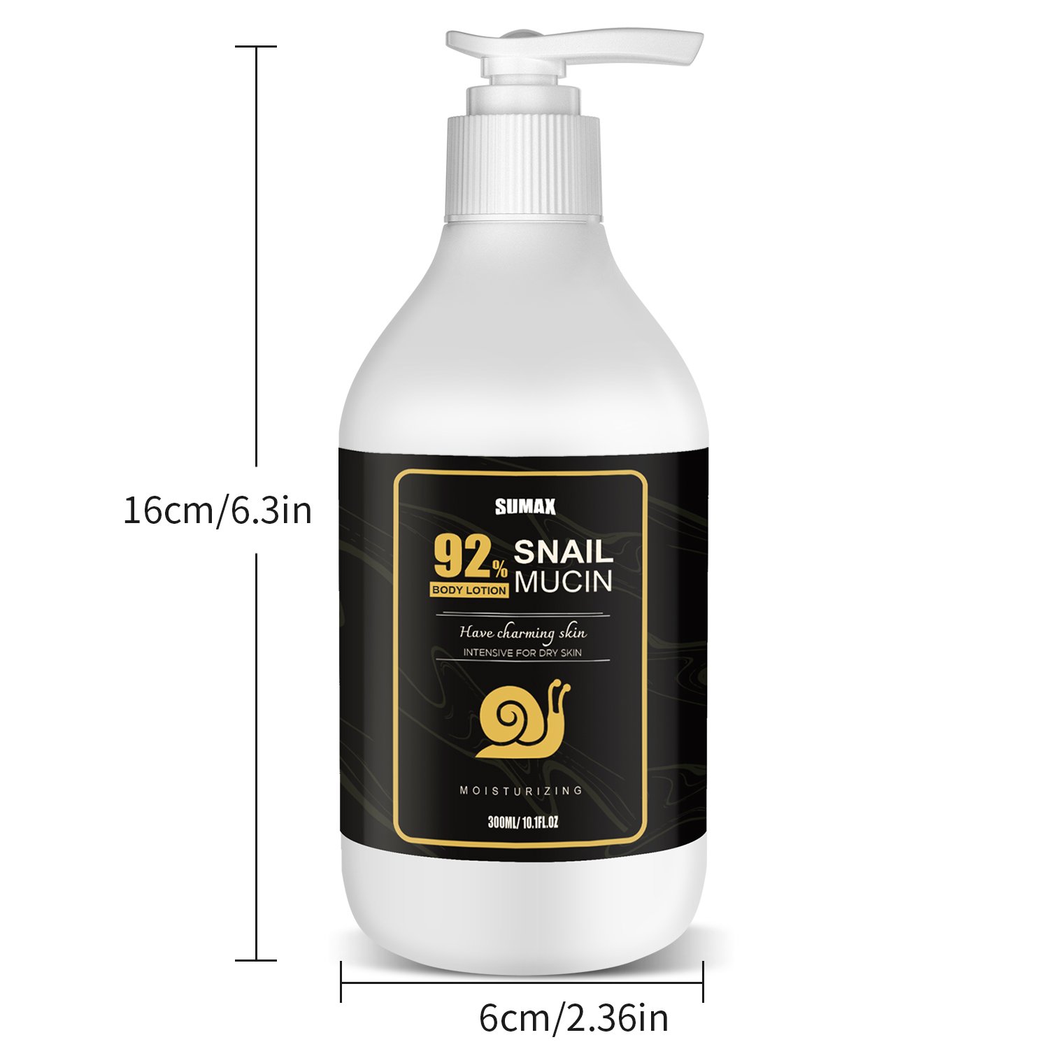 Sumax 300ml Wholesale Snail White Body Lotion For Women Men Body Skin Care