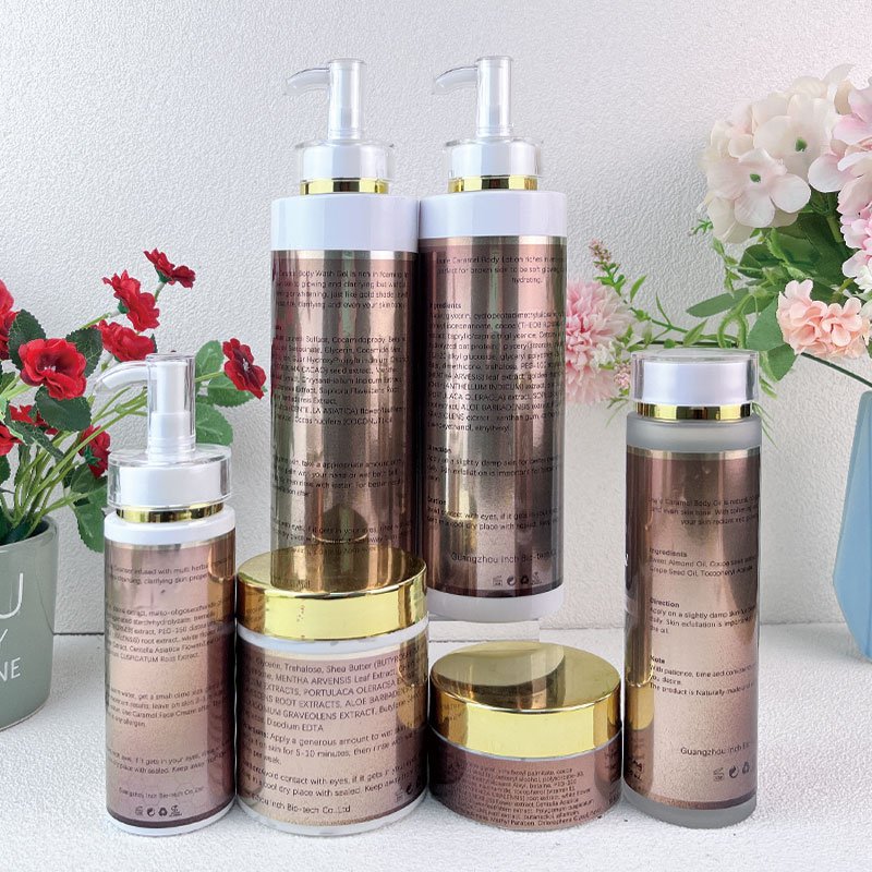 Skin Care Glowing For Black Women Organic Skin Care Product Private Label Hydrating Natural Cocoa Caramel Skin Care Set (New)