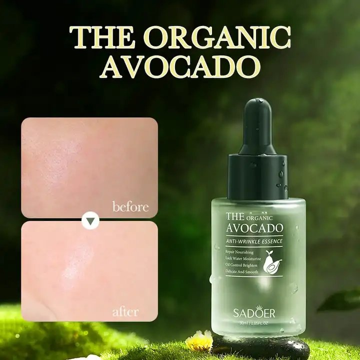 OEM SADOER new hot sale organic avocado fade fine lines whitening anti aging oil control face skin care set