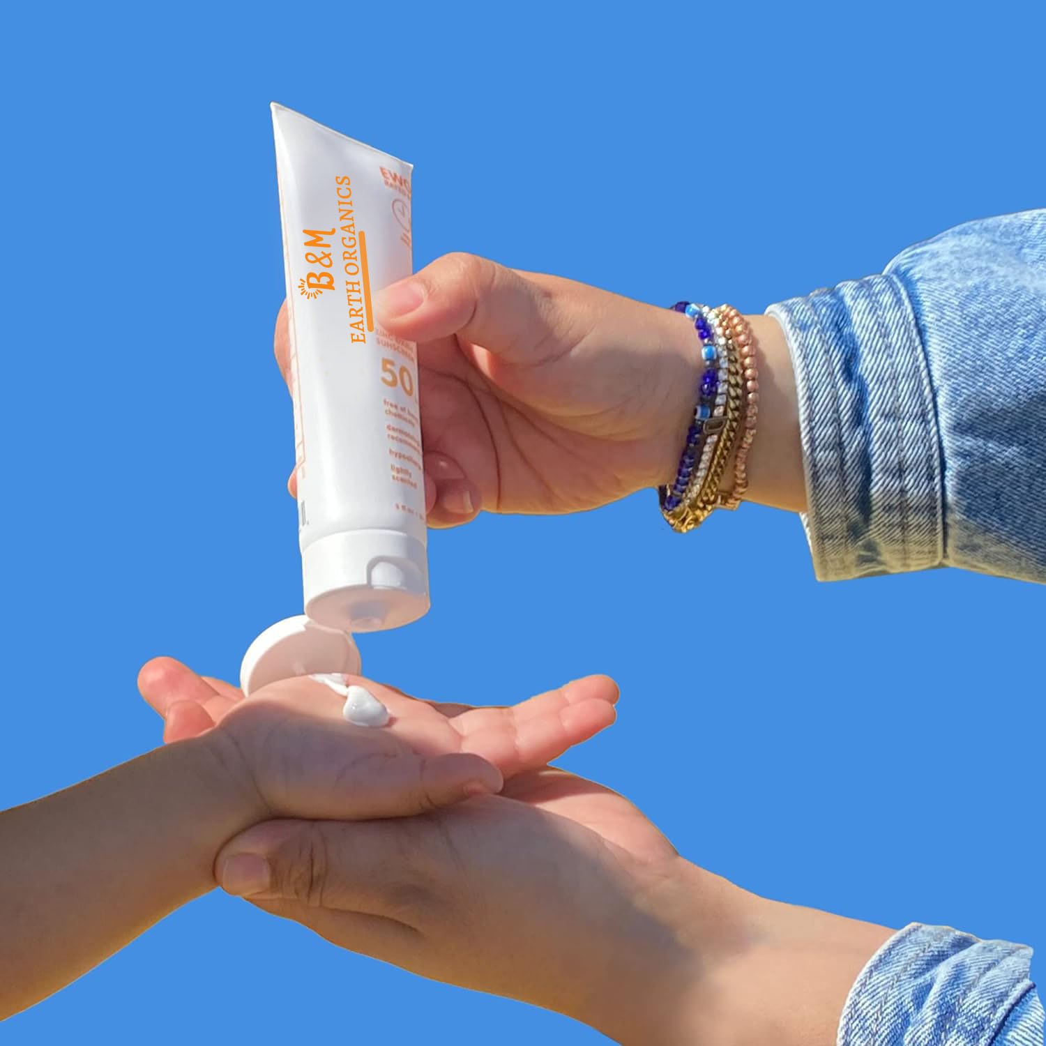 SPF 50 Baby Mineral Sunscreen Safe Natural Sunblock for Babies Water Resistant Sun Cream Broad Spectrum UVA UVB Sun Protection