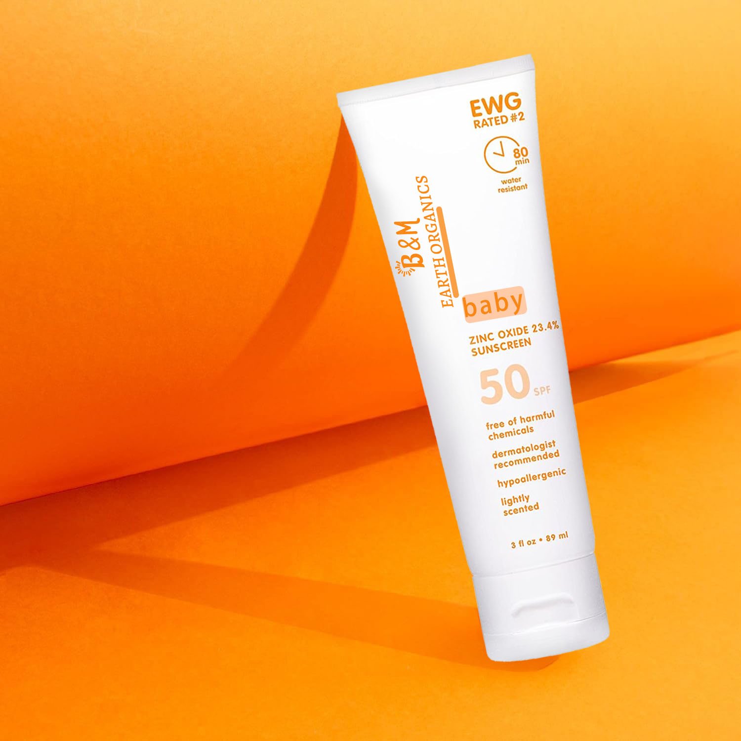 SPF 50 Baby Mineral Sunscreen Safe Natural Sunblock for Babies Water Resistant Sun Cream Broad Spectrum UVA UVB Sun Protection