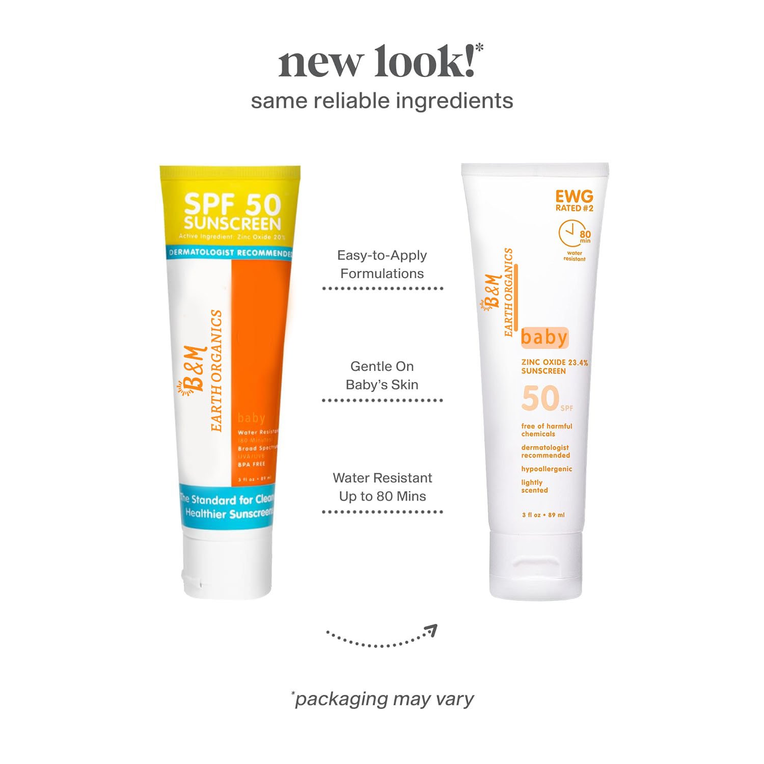 SPF 50 Baby Mineral Sunscreen Safe Natural Sunblock for Babies Water Resistant Sun Cream Broad Spectrum UVA UVB Sun Protection
