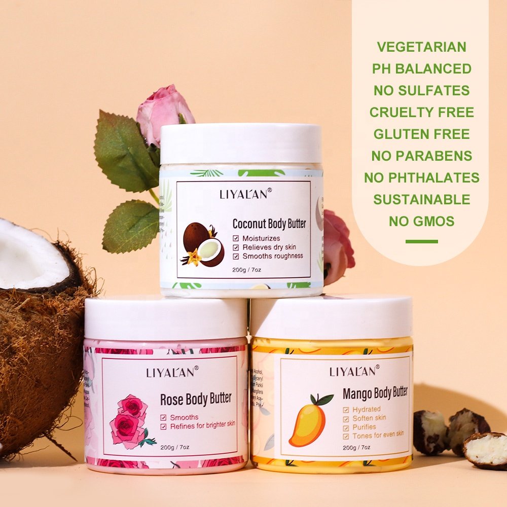 Body Butter Organic Mango Moisturizer Lotion Smooth Rough Soothes Dry Skin Shea Body Butter Cream