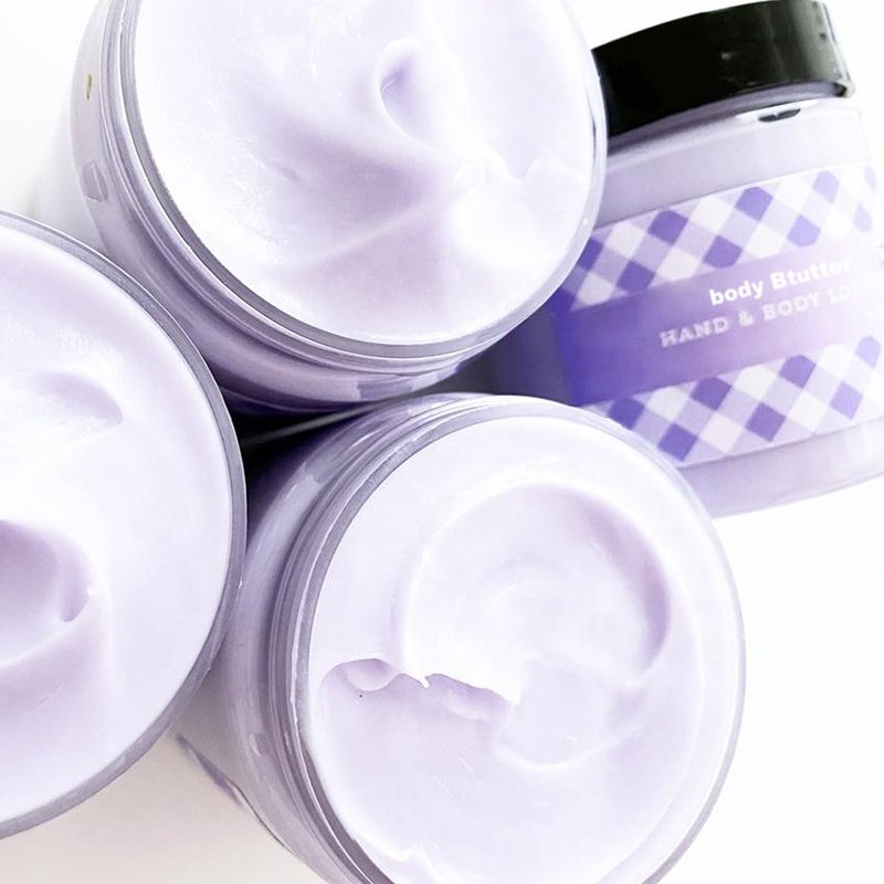 Private Label Lavender Glycerin Shea Butter Body Lotion Cream Whipped Shea Body Butter