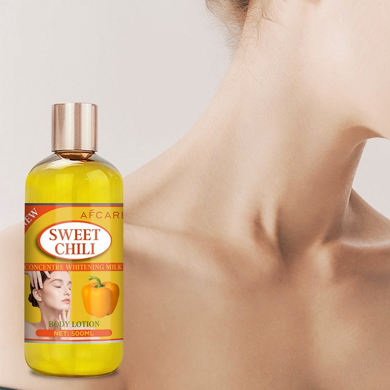 Body Lotion Custom Logo Sulfate-free Firming, Skin Revitalizer and Hyaluronic acid Sweet Chili Whitening Body Lotion Full Set