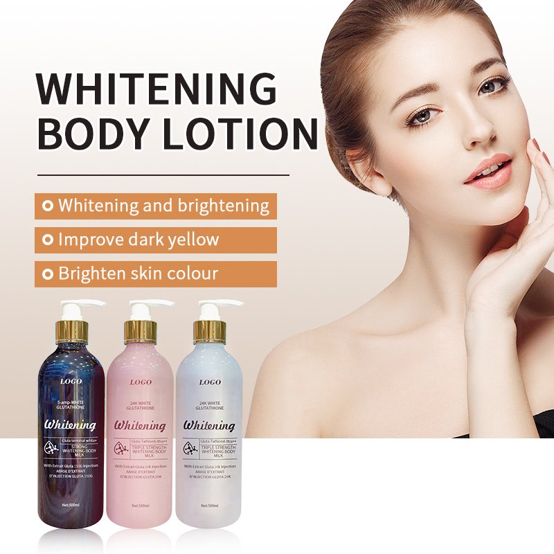 Hot selling Lightweight Long lasting moisturizing Smooth body lotion set glutathione body lotion 24k gold body lotion