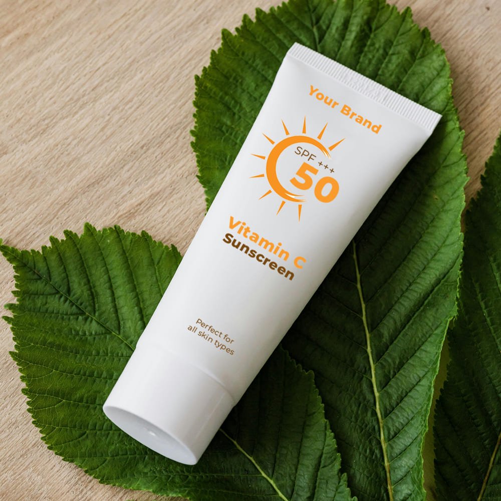 OEM Adults Body Lotion Sunscreen SPF 50 Main Ingredients Green Tea Vitamin C Glycerin Vitamin B5 Halal Certified Lightening