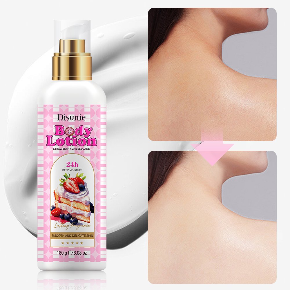 High Quality Strawberry Cheesecake Body Perfume Lotion Skin Smoothing Deep Moisturizing Scented Body Cream Lotion Manufacture