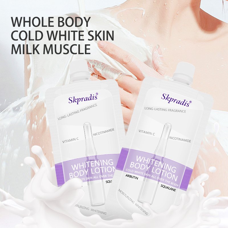 Organic Whitening Body Lotion 200ml Bag Moisturizing Whitening Soothing Brightening Smooth Skin Milk Niacinamide Body Lotion
