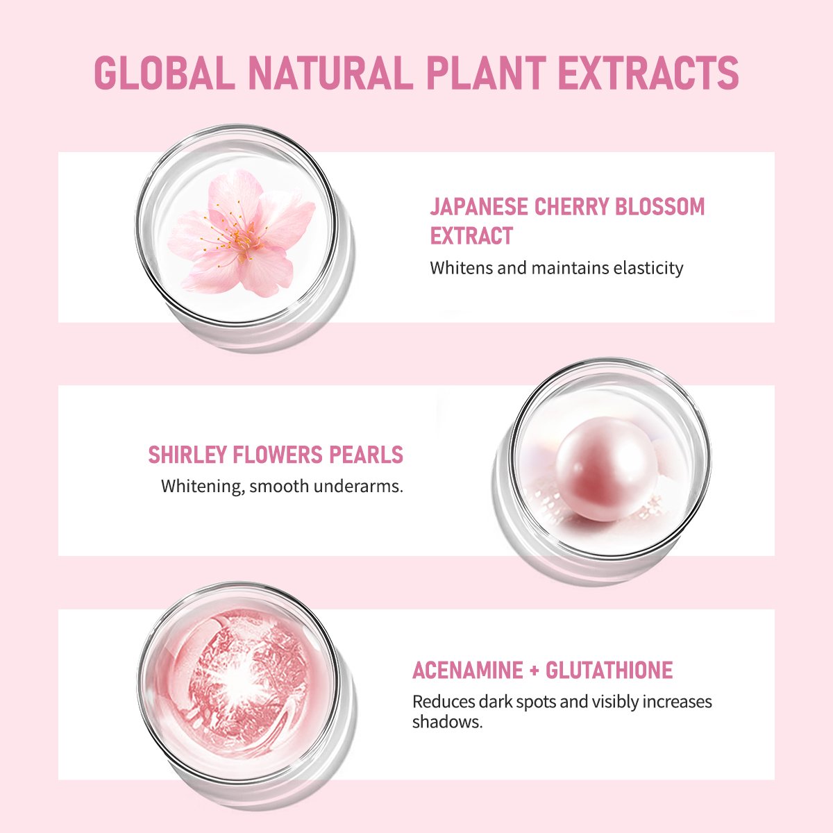 New Arrival Sakura Gluta Brightening Underarn Cream Removing Melanin Purifying Smoothing Skin Body Care Armpit Whitening Cream