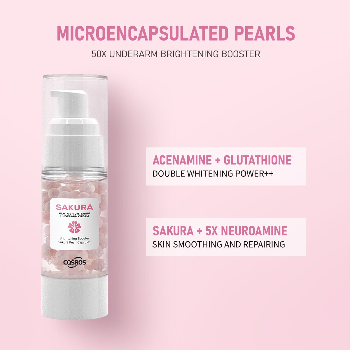 New Arrival Sakura Gluta Brightening Underarn Cream Removing Melanin Purifying Smoothing Skin Body Care Armpit Whitening Cream