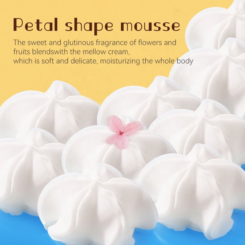 Cosmetic Wholesale Body Moisturizer Foam - Fruit Acid VC Milk Froth Moisturizing Whipped Mousse - Flower Shape Foam Body Lotion