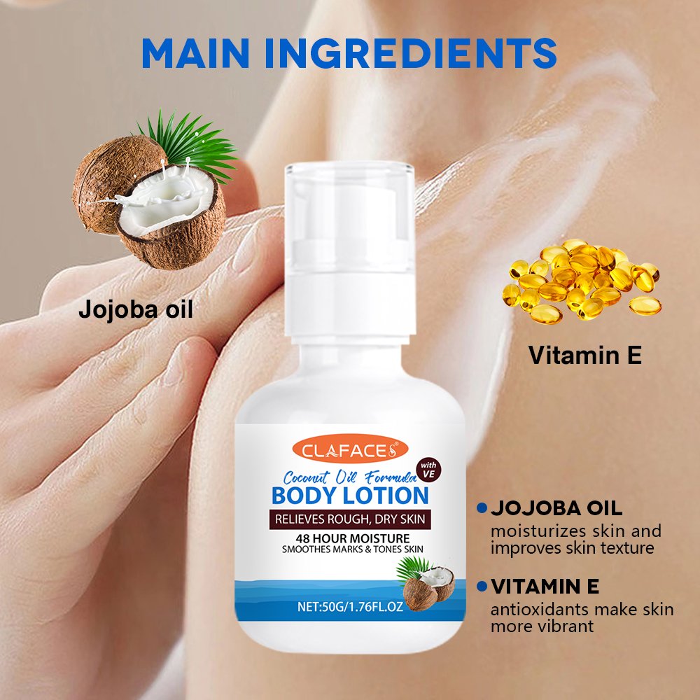 Custom Logo Private Label Organic Repair Dry Skin Moisturizing Body Cream Vitamin E Coconut Oil Body Lotion