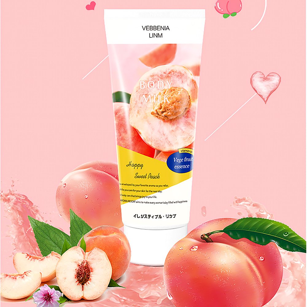 Factory Price Peach Milk Fragrance Skin Lightening Cream Moisturizing Private Label Body Lotion