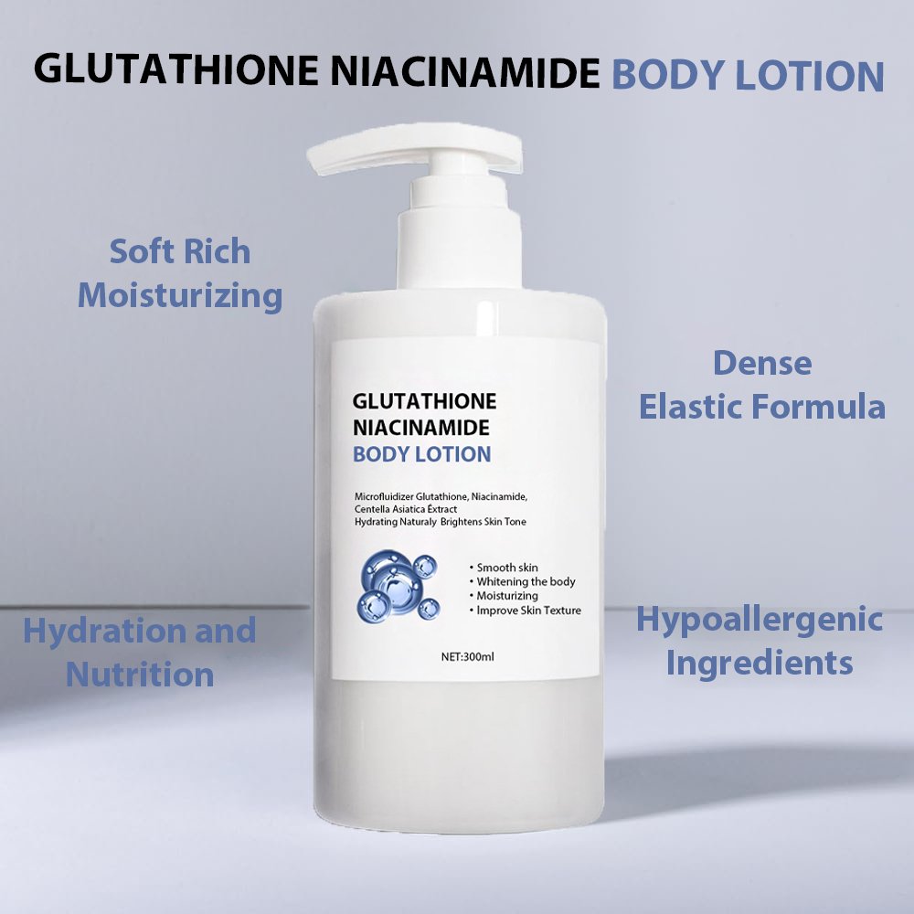 Halal Cosmetic Brightening Lightening Whitening Glutathione Niacinamide Hand and Body Lotion