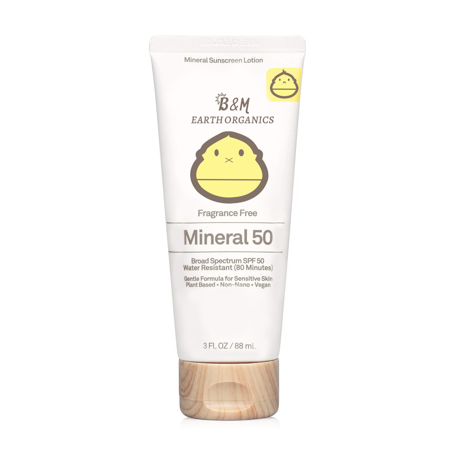 SPF 50 Sunscreen Lotion with Mineral UVA UVB Face and Body Protection for Sensitive Skin Fragrance Free Travel Size