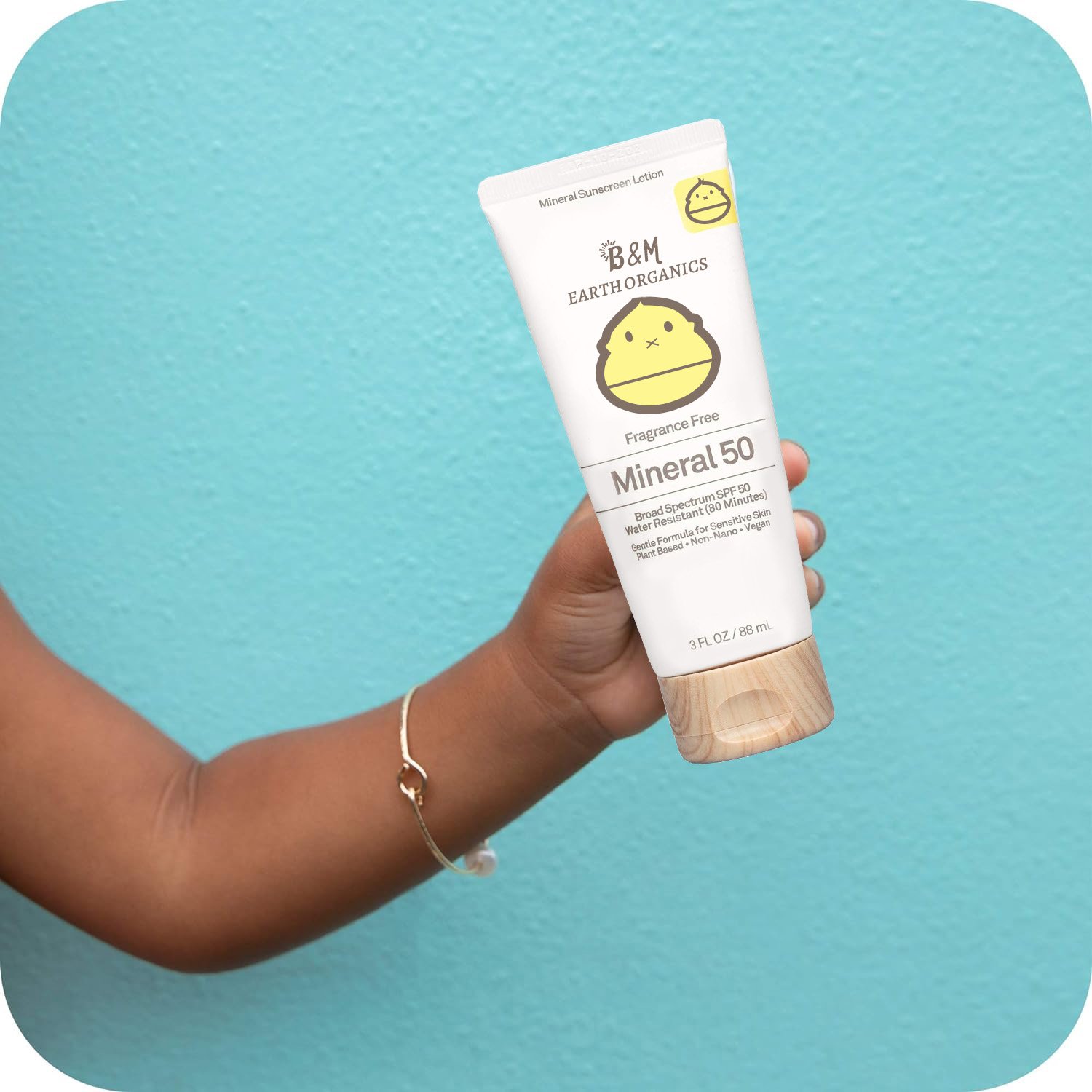 SPF 50 Sunscreen Lotion with Mineral UVA UVB Face and Body Protection for Sensitive Skin Fragrance Free Travel Size