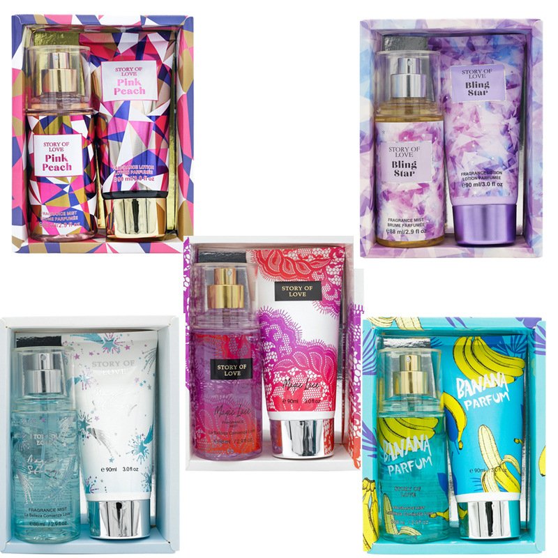 wholesale luxury original perfume gift sets body spray fragrance perfume body lotion gift sets women's perfume