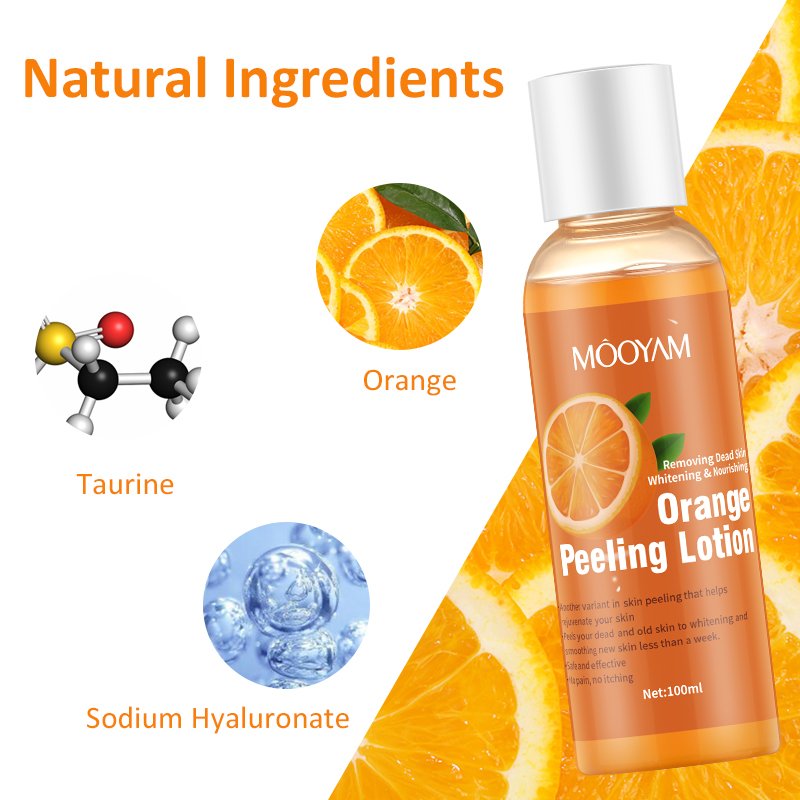 MOOYAM Removing Dead Skin Face Body Orange Peeling Lotion Skin Whitening Exfoliating Lightening Brightening Peeling Lotion
