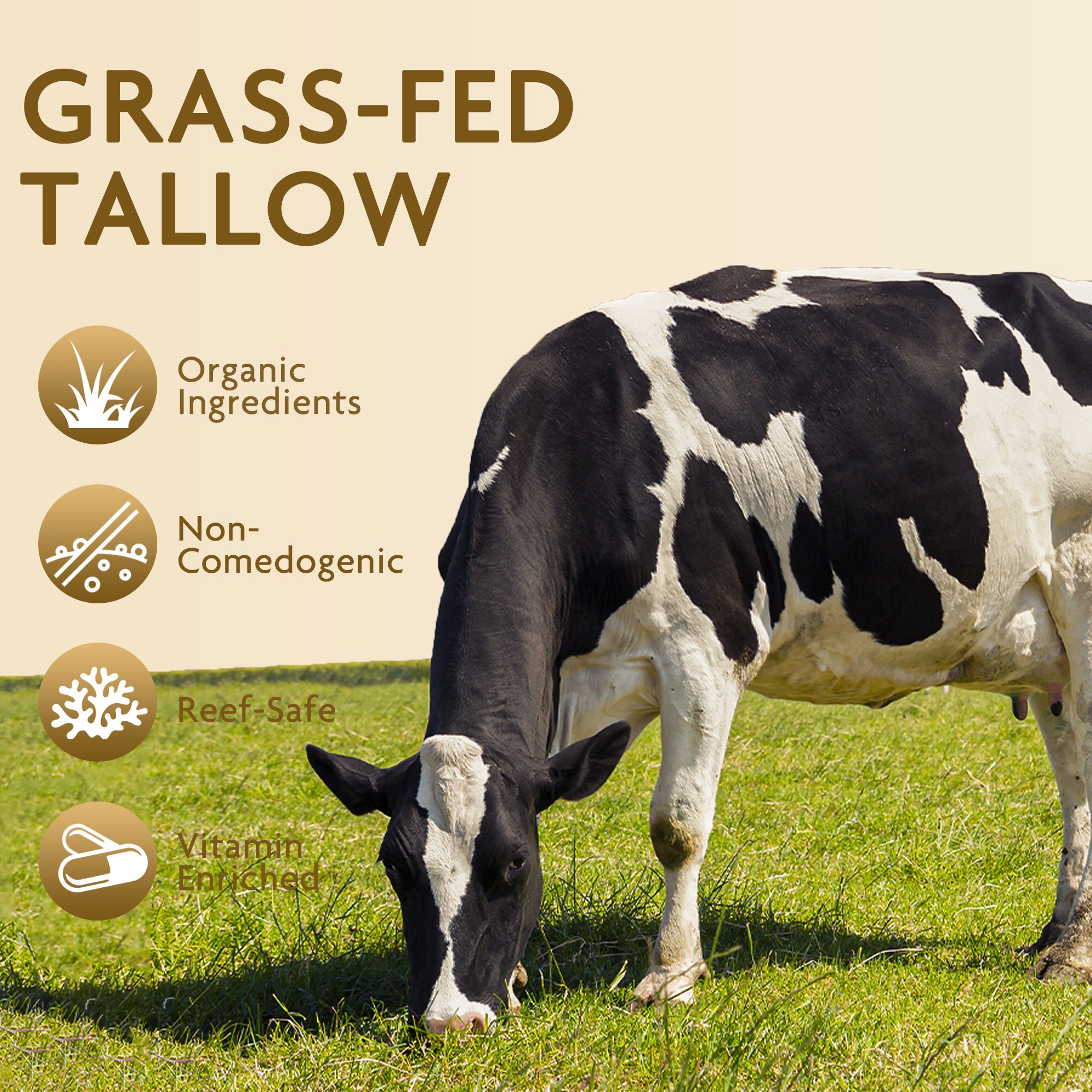 Private Label Organic Grass-Fed Beef Tallow Balm with Raw Honey Moisturizing Cream for Body Lotion Beef Tallow for Skin