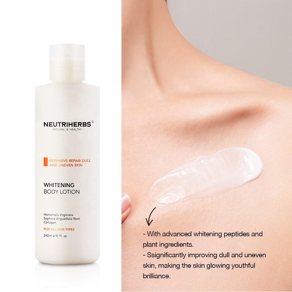 Oem Private Label Neutriherbs Repairing Glutathione Collagen Vitamin E Whitening Body Lotion For Dark Skin
