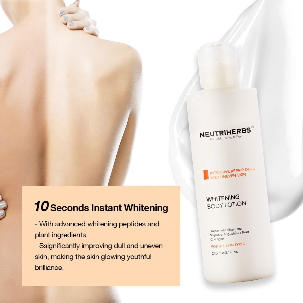 Oem Private Label Neutriherbs Repairing Glutathione Collagen Vitamin E Whitening Body Lotion For Dark Skin
