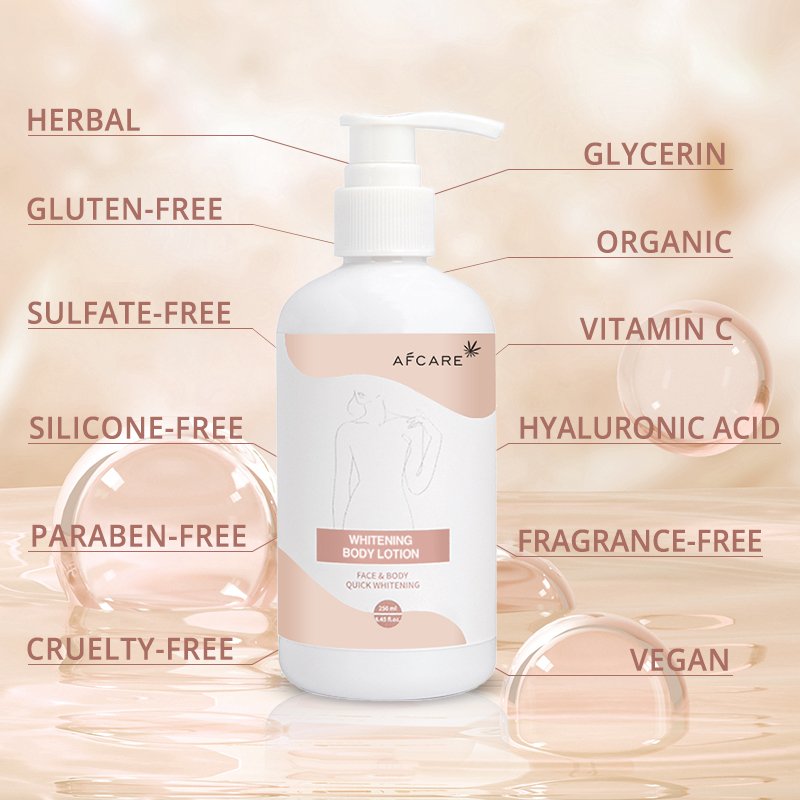 Private Label White Face Cream Vegan Lightening Nourishing Moisturizer Bleaching Whitening Body Lotion For Black Skin