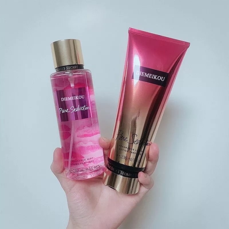 Wholesale Hight Quality 250ml Fragrance Body Spray Bodymist And 236ml Body Lotion Set For Women & Men
