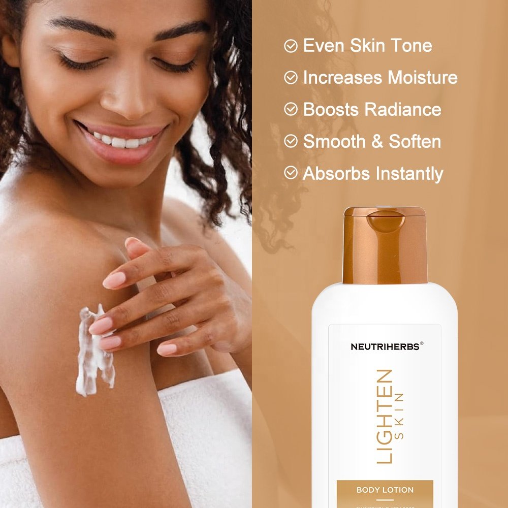 Special formula fairness body lotion cream moisturizing and brightening body milk with arbutin, glutathione for dark skin people