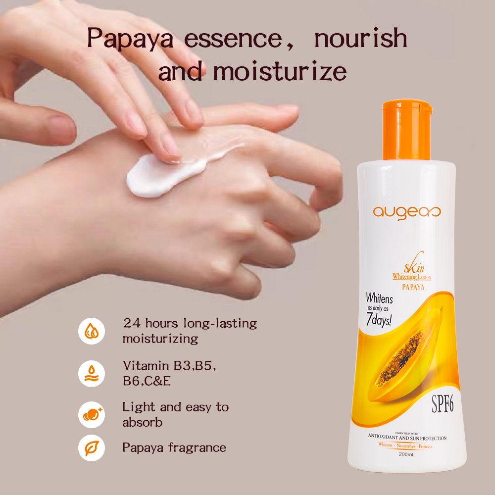 Manufacturer skin care products brightening vitamin b3 long lasting moisturizing lightening whitening papaya body lotion